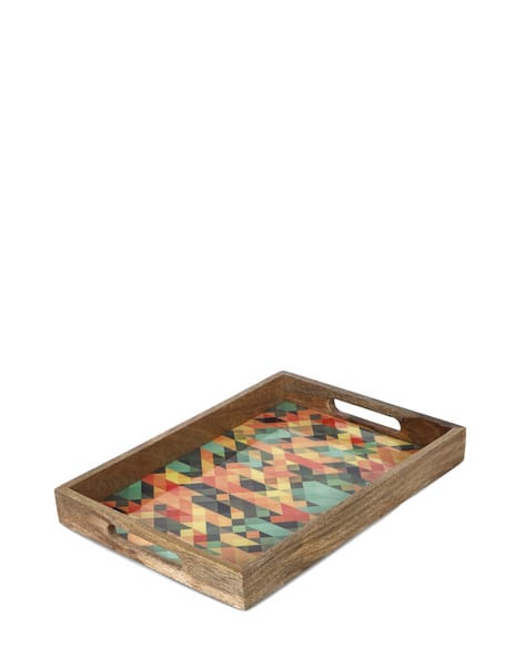 VAREESHA — Mosaic Mango Wood Rectangular Tray