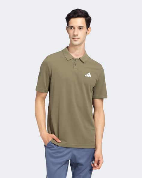 Men Regular Fit Polo T-Shirt with Logo Print