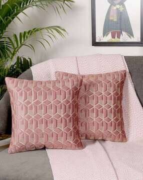 tanlooms Set of 2 Embroidered Cushion Covers 12"x12 -picture-15