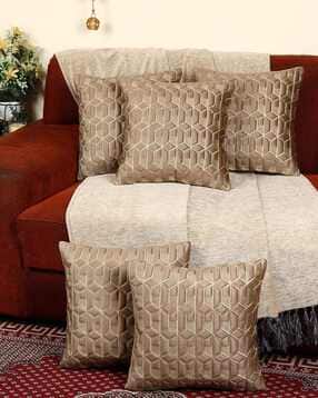tanlooms Set of 5 Embroidered Cushion Covers 12"x12-picture-14
