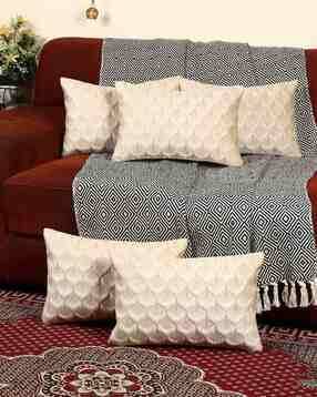 Pack of 5 Embroidered Cushion Covers-image-2