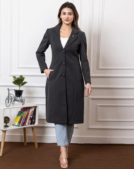 Women Single-Breasted Longline Blazer