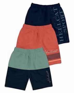 hellcat Pack of 3 Boy Regular Fit Flat-Front Shorts-picture-38