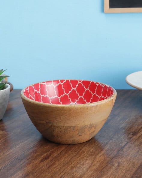 VAREESHA — Mango Wood Large Serving Bowl