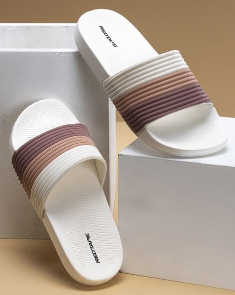 Style White Slider Sandal Women Colourblock Slide Flip-Flops