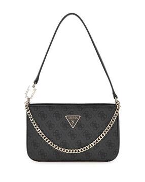 Guess Coal Logo Printed Noelle Mini Top Zip Shoulder Bag-picture-41
