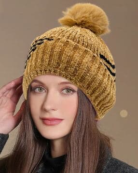 alamos Women Woolen Self-Design Beanie     -picture-49