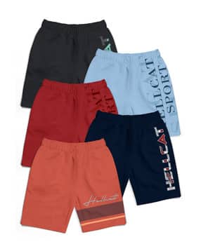 hellcat Pack of 5 Boy Regular Fit Flat-Front Shorts-picture-37