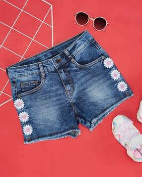 pantaloons junior Girl Regular Fit Shorts with Insert Pockets-picture-52