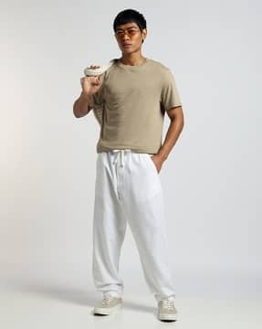 Buy Altheory by AZORTE Loose Fit Linen Blend Pull On Online