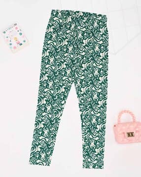 pantaloons junior Girls Printed Slim Fit Jeggings-picture-36