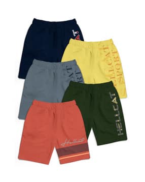 hellcat Pack of 5 Boy Regular Fit Flat-Front Shorts-picture-35