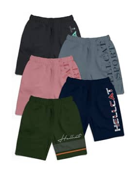 hellcat Pack of 5 Boy Regular Fit Flat-Front Shorts-picture-34
