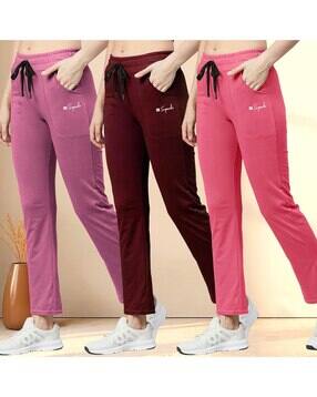 7 threads Women Pack of 3 Straight Fit Track Pants-picture-30