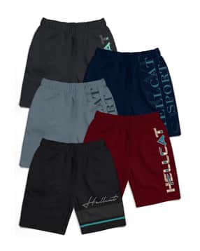 hellcat Pack of 5 Boy Regular Fit Flat-Front Shorts-picture-28