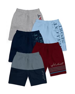 hellcat Pack of 5 Boy Regular Fit Flat-Front Shorts-picture-53