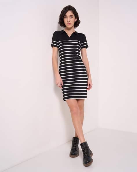 Buy People by Pantaloons Women Striped Bodycon Dress Online