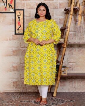 revangi Women Floral Print Straight Kurta-picture-38