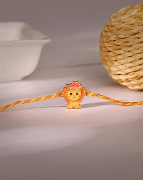 giva Kids Sterling Silver Gold-Plated Lion Rakhi-picture-31