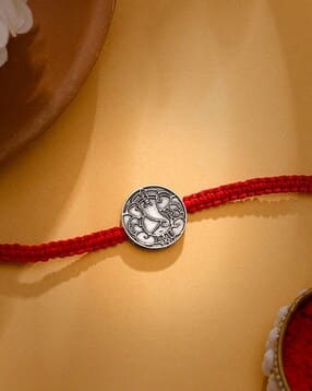giva Men Sterling Silver Ganesha Sphere Rakhi-picture-21