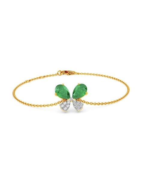 Joyalukkas Women Yellow Gold Diamond-Studded Bracelet
