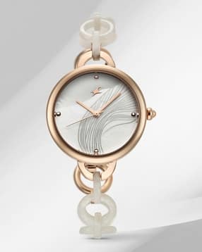 Fastrack Younique 2.0 White Dial Brass & Acetate Strap Watch For Women-picture-22
