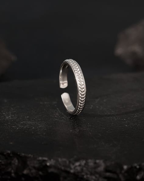 Men Sterling Silver Band Ring