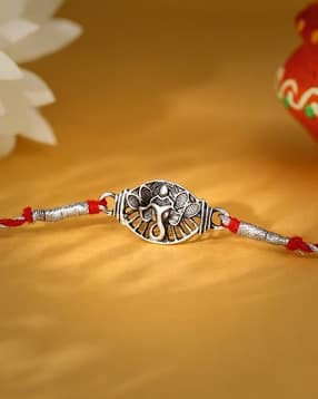 giva Men Sterling Silver Vinayak Rakhi-picture-31