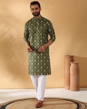 kraft india Men Printed Regular Fit Long Kurta-picture-16