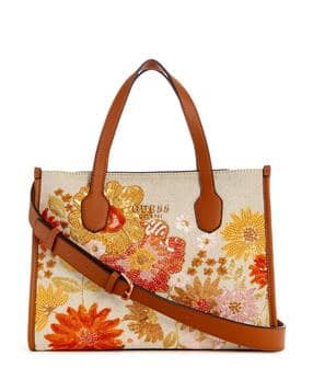 guess Floral Print Fabia Tote Bag-picture-40