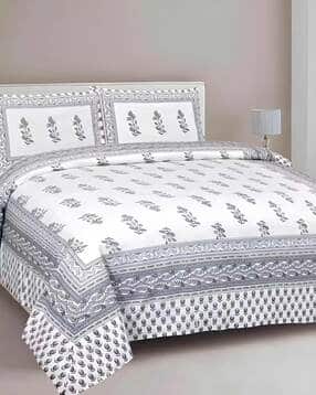 bombay spreads 150 TC Floral Print King-Size Bedsheet with Pillow Covers-picture-38