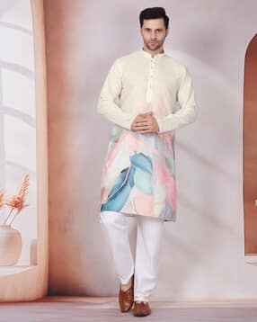 kraft india Men Printed Regular Fit Long Kurta-picture-11