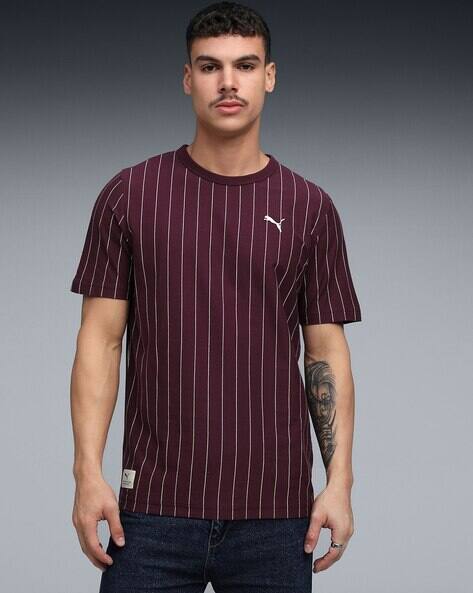 Puma Stripes Regular Fit Crew- Neck T-Shirt