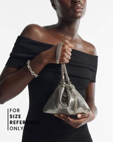 Buy Jimmy Choo Callie Leather Mini Bag | Silver Color Women