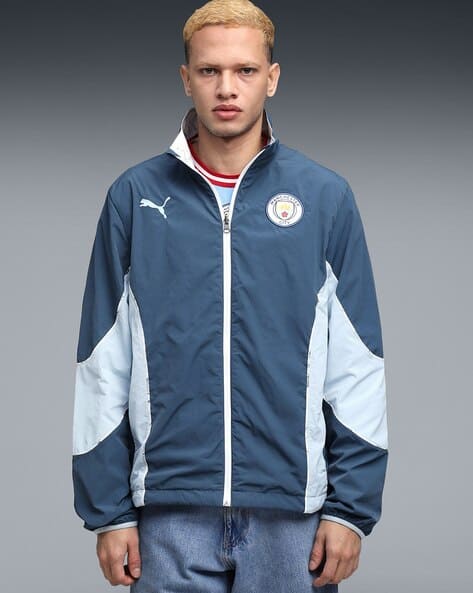 Buy Gray Skies-Team Light Blue Jackets Coats for Men by PUMA