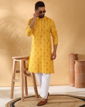kraft india Men Printed Regular Fit Long Kurta-picture-11