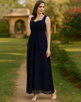 leia Women V-Neck Gown Dress-picture-20