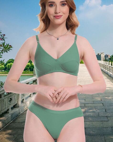 Fashion Comfortz Cotton Bra & Pantie Set