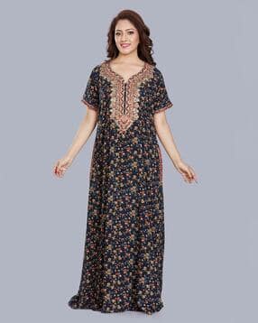 Women Floral Print Nightgown-image-46