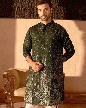 jompers Embroidered and Sequins Silk Blend Kurta-picture-45