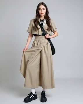 outzidr global Women Wrap Skorts with Elasticated Waist-picture-18