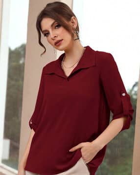 fabrange Women Regular Fit Shirt-Styled Top-picture-13