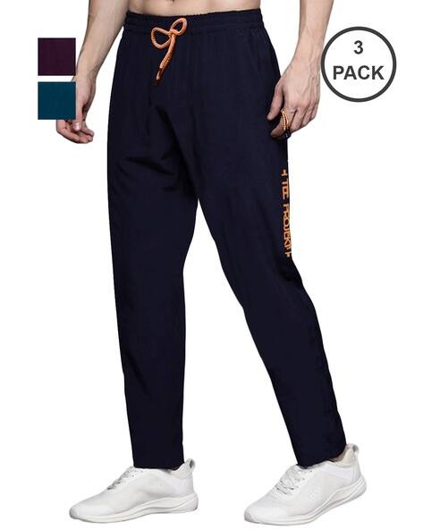7 Threads Men Pack Of 3 Mid-Rise Stylised Track Pants