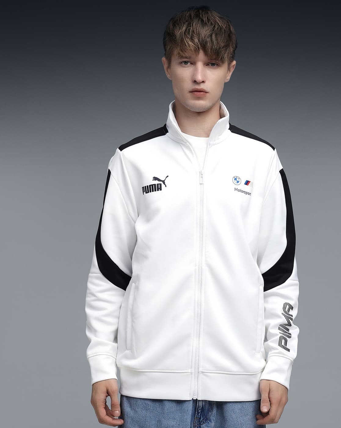 puma white jacket for men