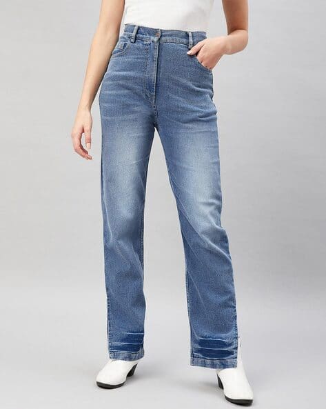 LEIA Women High-Rise Straight Jeans