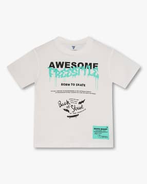 kb team spirit Boys Awesome Print Relaxed Fit Crew-Neck T-Shirt-picture-35