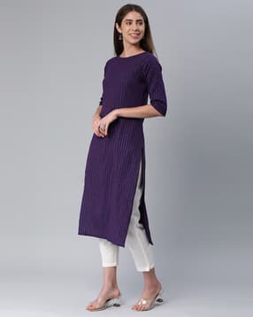 revangi Women Striped Straight Kurta -picture-36