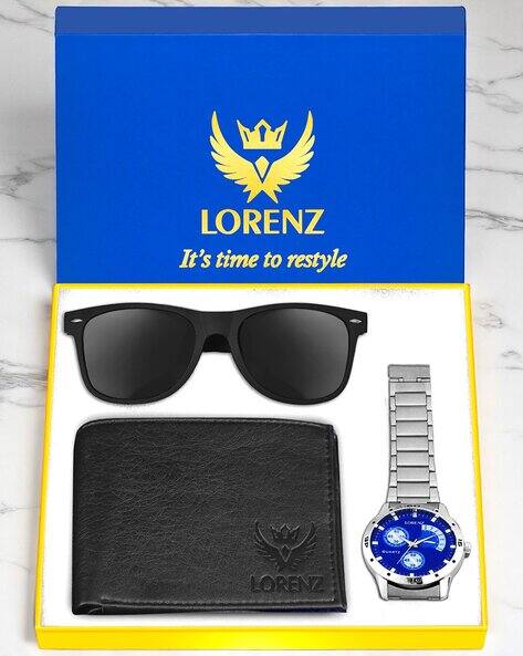 LORENZ Gift Set of Watch with Wallet & Sunglasses