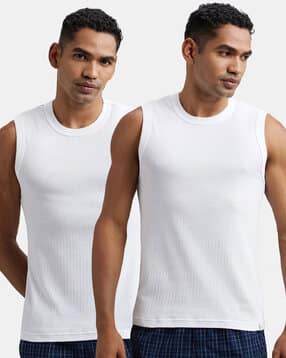 jockey Pack of 2 Super Combed Cotton Round Neck Muscle Vest-9930-picture-22