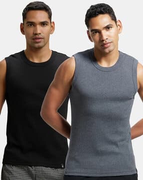 jockey Pack of 2 Super Combed Cotton Round Neck Muscle Vest-9930-picture-28